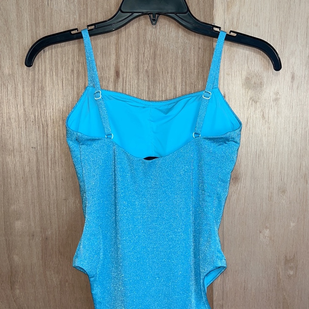 AQUA SQUARE NECK ONE PIECE SWIMSUIT Sz SMALL - Picture 6 of 11